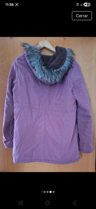 Abrigo rosa con borreguito Talla L
