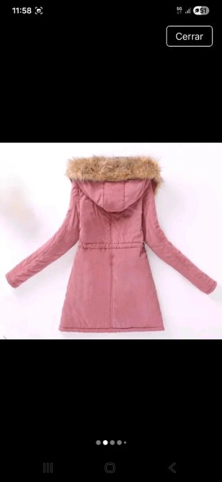 Abrigo rosa con borreguito Talla L