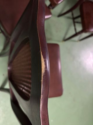 Conjunto 4 Sillas Caoba con Ratán