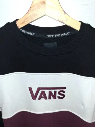 Sudadera Vans Negra y Burdeos.