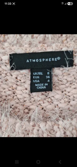 Jersey Primark Rosa Hilo Dorado Talla 36