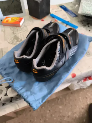 ZAPATILLAS SPIUK SHUA CICLISMO NEGRO NARANJA T.42