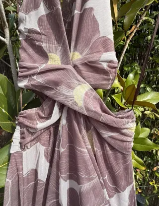 Vestido largo halter Zara