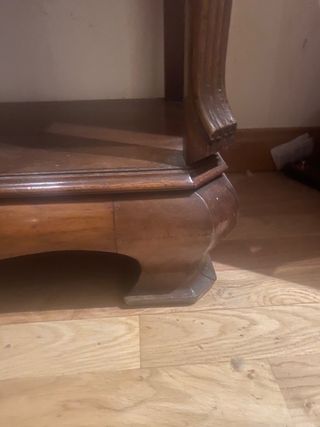 Mueble madera maciza vintage cristal