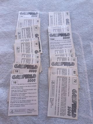 Lote de 24 cromos sin repetir GARFIELD 2000