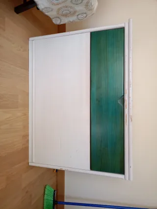 Mueble juvenil cama 90 cm somier madera maciza