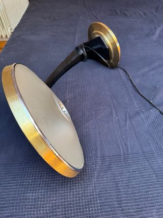 Lámpara Escritorio Clásica Negra y Dorada