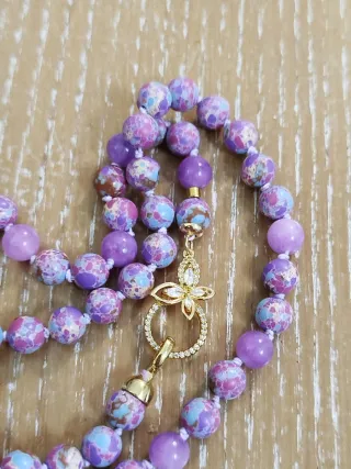 Collana Giada Imperiale con Gancio Floreale
