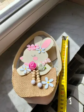 Coniglietto porta ovetti Pasqua decorato