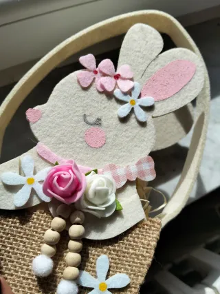 Coniglietto porta ovetti Pasqua decorato