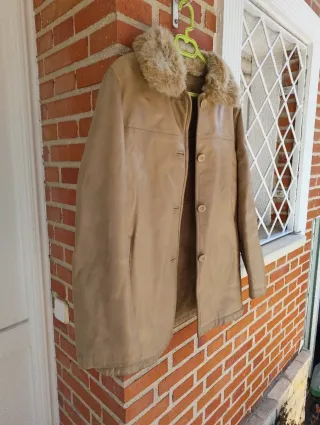 Abrigo mujer beige talla 42
