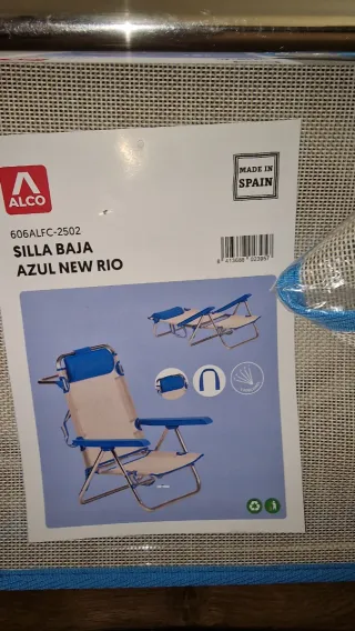 Sillas de Playa Plegables (Rojo y Azul)