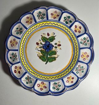 Lote 5 Platos Cerámica Decorados