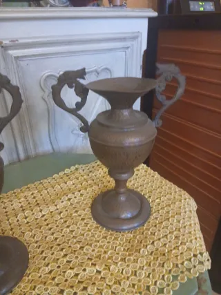 Coppia di anfore in rame