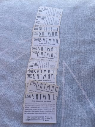Lote de 15 cromos sin repetir BATMAN