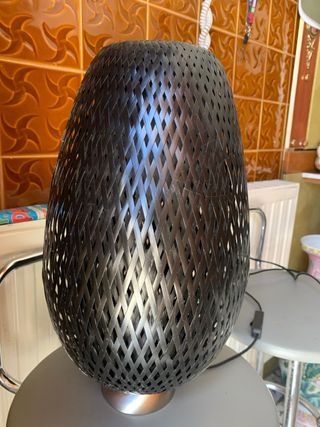 Lámpara Vintage Diseño Tejido Negro