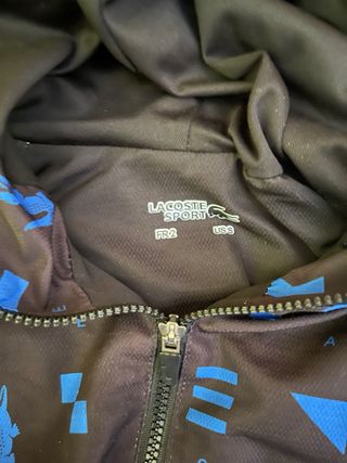 Chaqueta Lacoste Negra y Azul Talla S