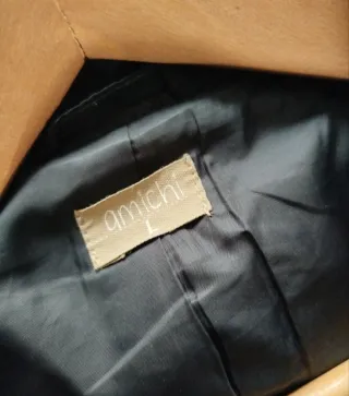 Abrigo de paño gris mujer