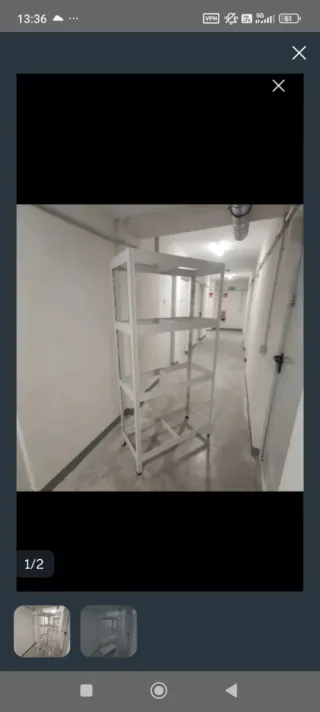 Estantería metálica 4 baldas madera