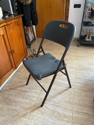 Sillas plegables terraza metal y plástico