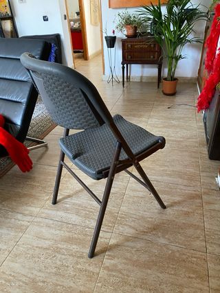 Sillas plegables terraza metal y plástico