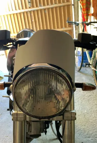 Cupolino universale moto faro tondo 21 cm NERO OPA