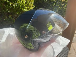 Casco Moto Jet Abierto Negro/Gris