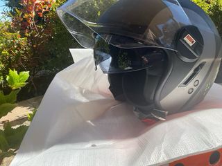 Casco Moto Jet Abierto Negro/Gris