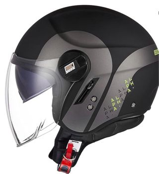 Casco Moto Jet Abierto Negro/Gris