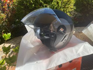 Casco Moto Jet Abierto Negro/Gris