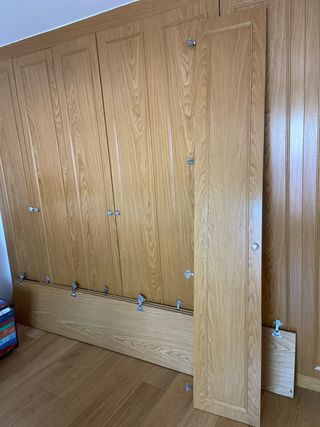 10 Puertas Roble 230x40 con Bisagras