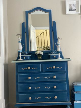 Dormitorio completo azul