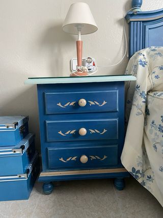 Dormitorio completo azul