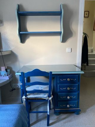 Dormitorio completo azul