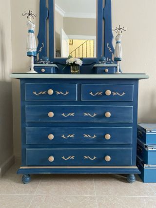 Dormitorio completo azul