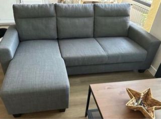 Sofá modular gris 3 plazas