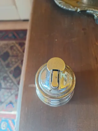 Accendino da tavolo vintage cromato