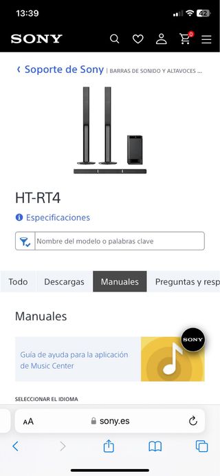 Home cinema Sony SA-WRT4