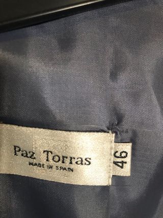 Vestido largo Paz Torras gris- azul
