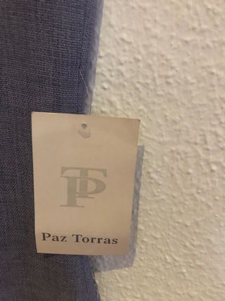 Vestido largo Paz Torras gris- azul