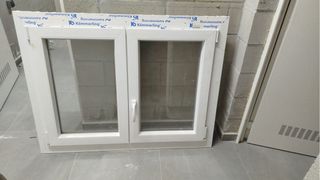 2 Ventana PVC Kömmerling 120x90 abatibles