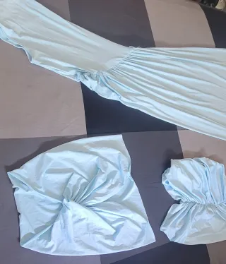 Vestido azul talla M con conjunto