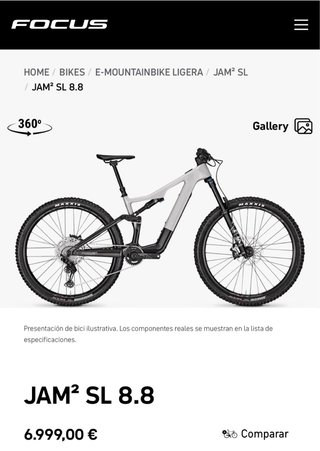 FOCUS JAM2 SL 8.8 M 2024 Ebike Bicicleta Eléctrica