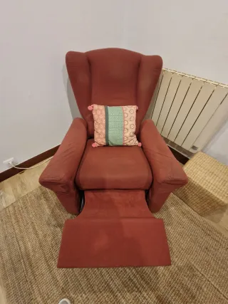 Butaca reclinable rosa