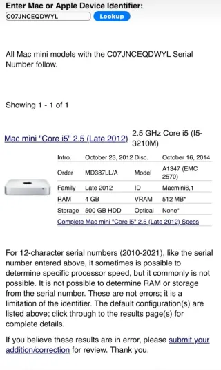 Apple Mac mini Plata