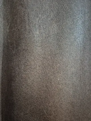 Giubbotto in pelle marrone vintage da donna taglia 44