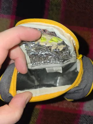 Porta borraccia termica giallo e grigio