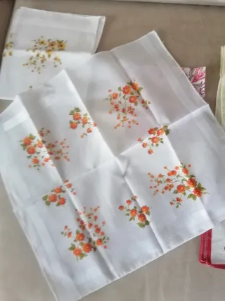 Set 6 fazzoletti donna vintage cotone