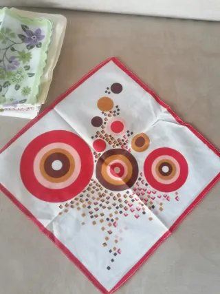 Set 6 fazzoletti donna vintage cotone