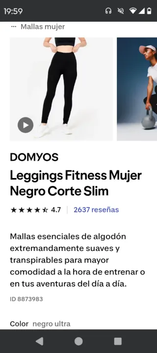 2 Leggings negros Domyos